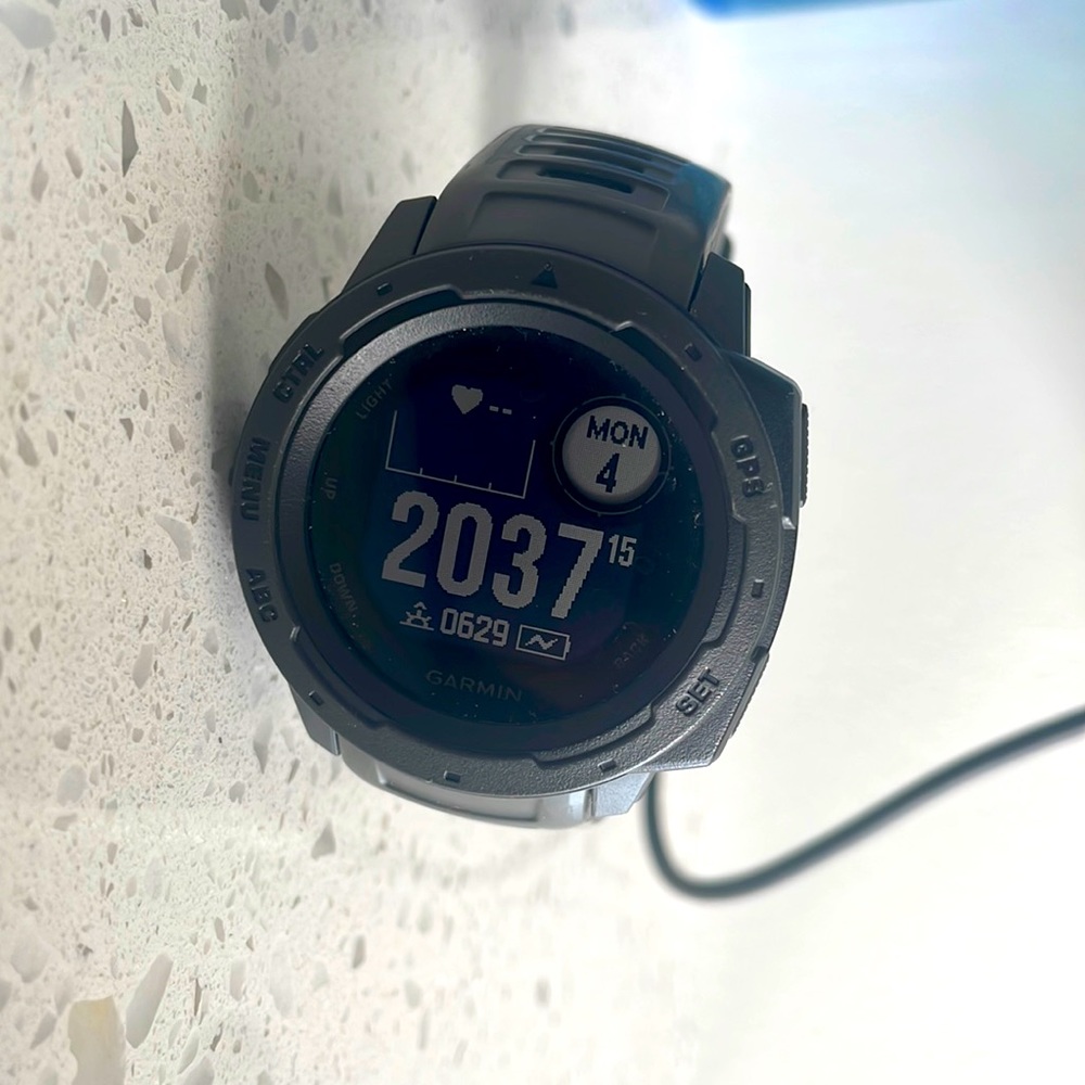 Garmin Instinct “Graphite” GPS Watch!